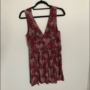 Red floral dress